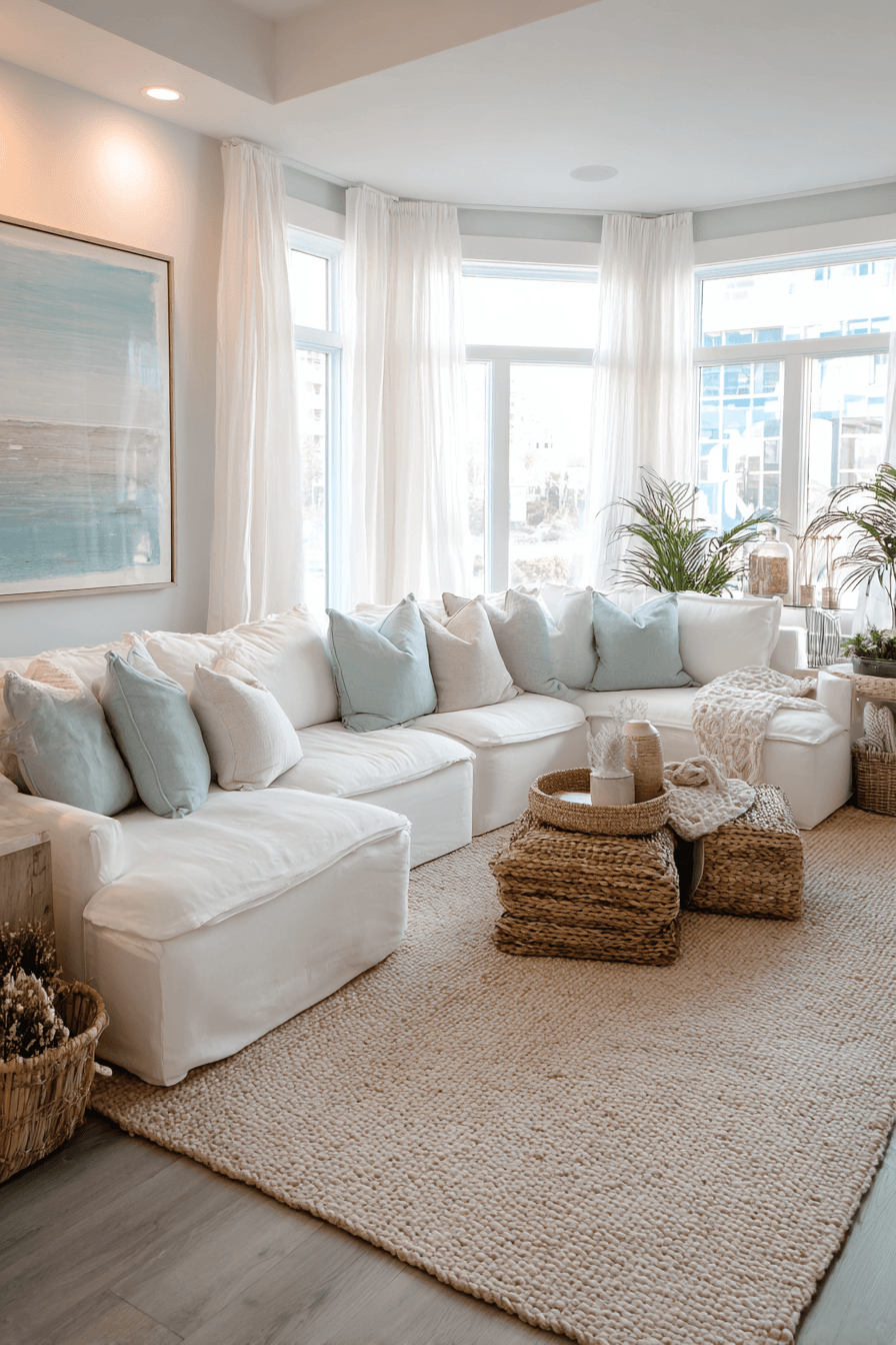 26 Beachy Living Room Ideas for a Relaxed Coastal Vibe