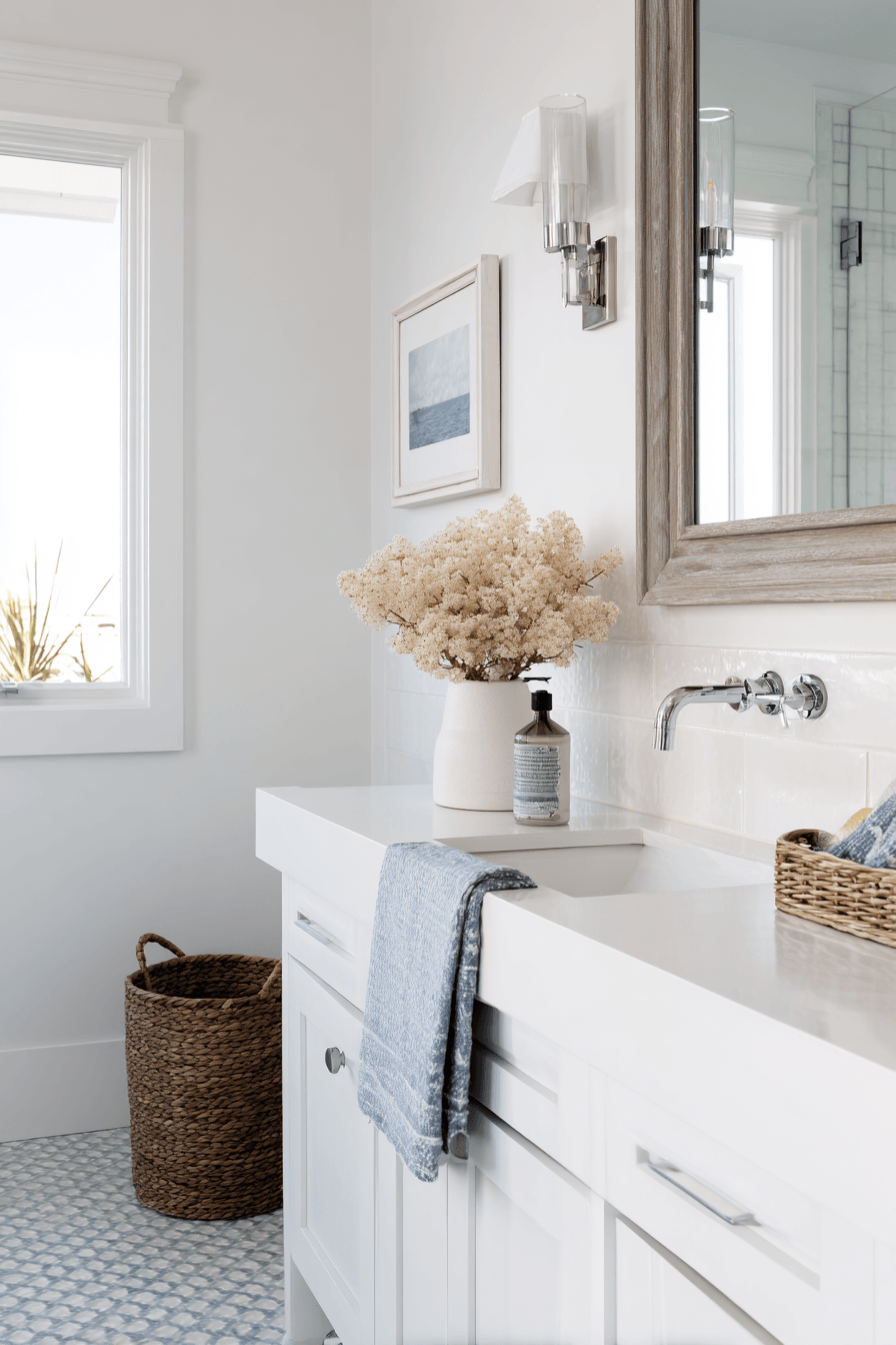 26 Beachy Bathroom Ideas That Create a Spa-Like Coastal Escape