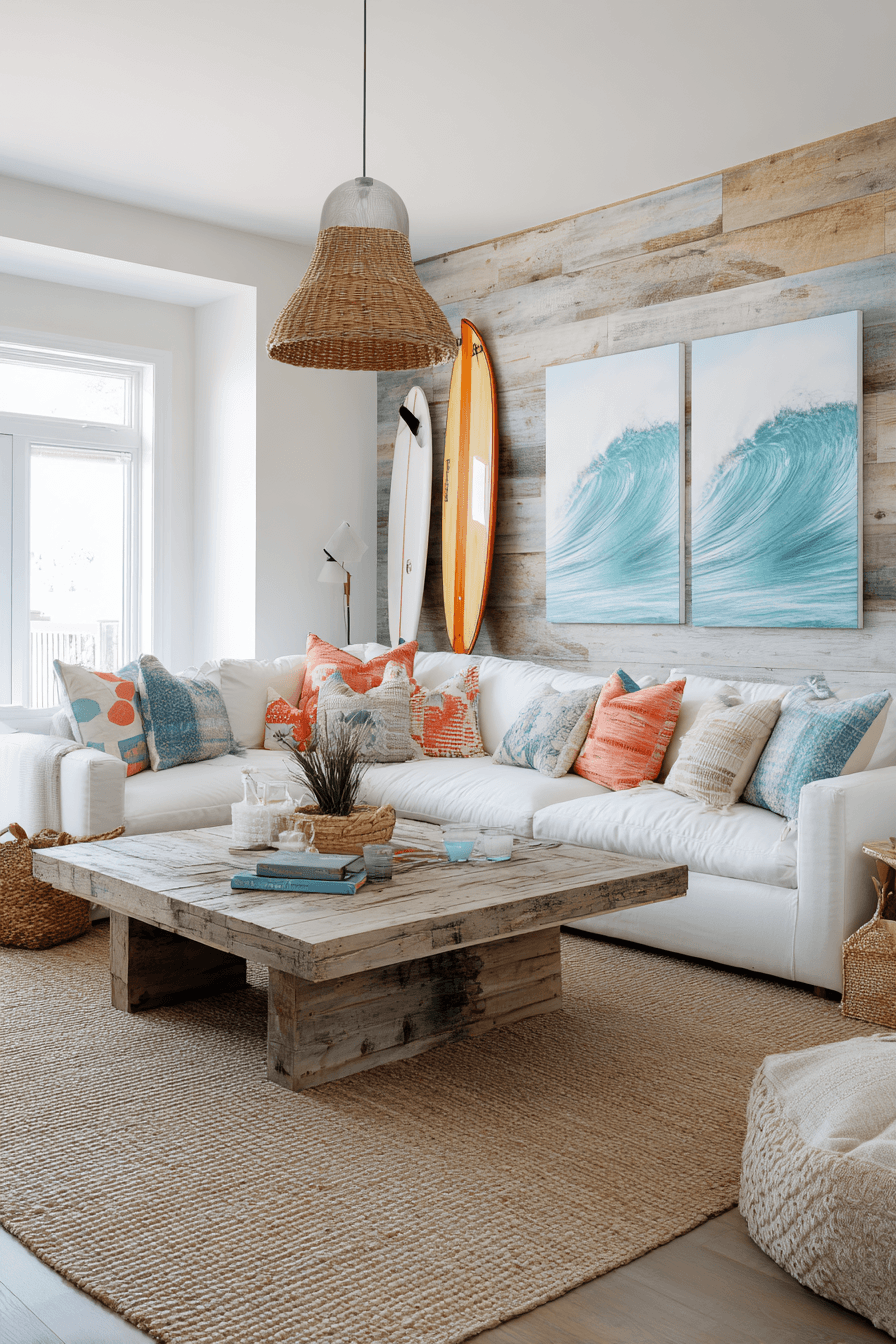 26 Beachy Living Room Ideas for a Relaxed Coastal Vibe