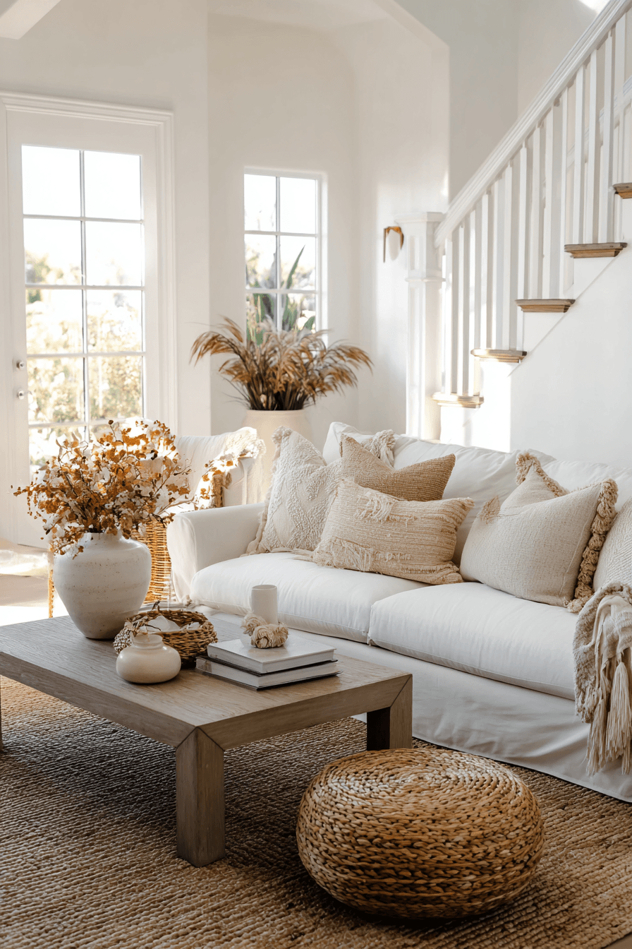 26 Beachy Boho Living Room Ideas for a Casual Coastal Vibe
