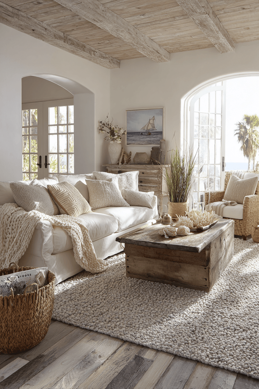 26 Beachy Farmhouse Ideas That Blend Coastal Charm and Rustic Comfort