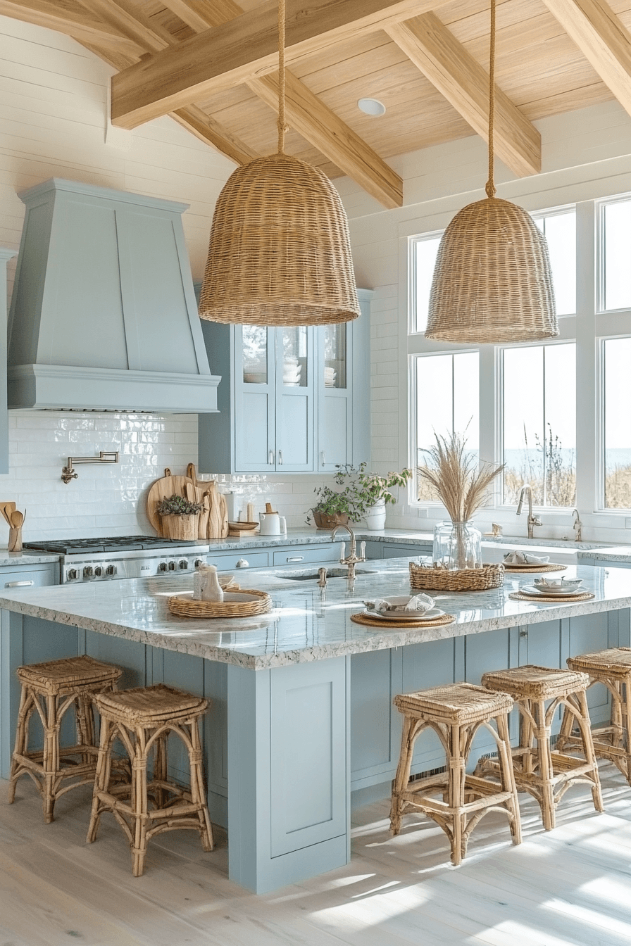 26 Seaside Kitchen Ideas for a Fresh Coastal Cooking Space