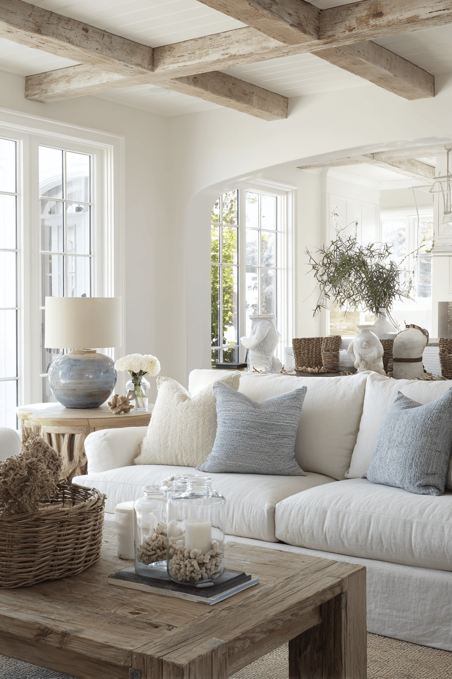 26 Beachy Farmhouse Ideas That Blend Coastal Charm and Rustic Comfort
