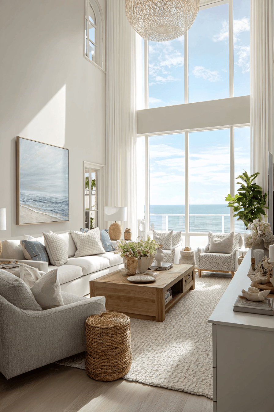 26 Seaside Living Room Ideas for a Relaxed Coastal Vibe