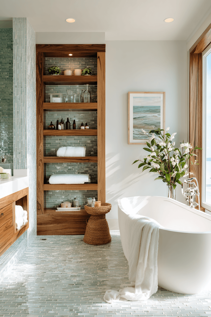 26 Beachy Bathroom Ideas That Create a Spa-Like Coastal Escape