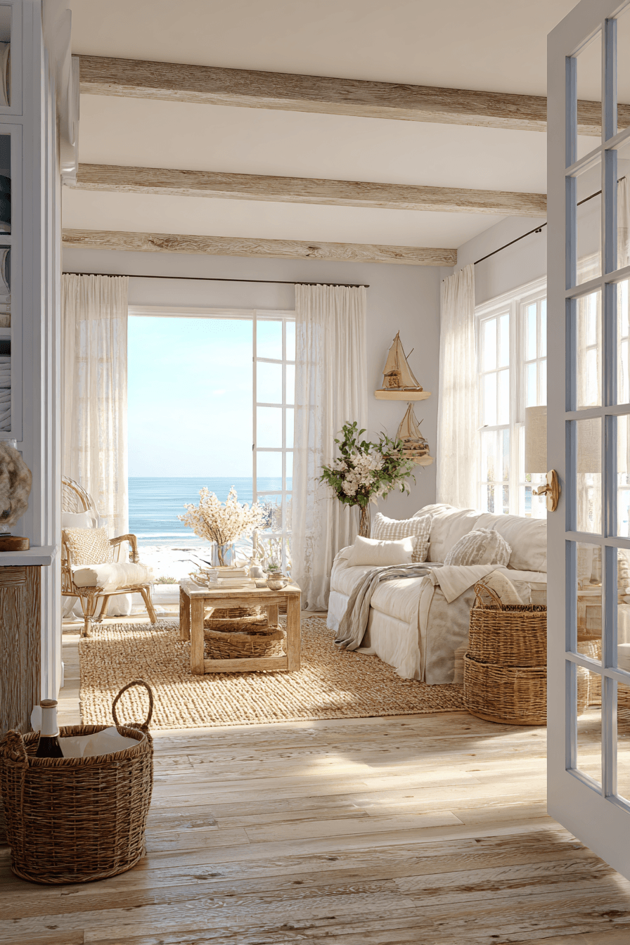 26 Beachy Farmhouse Ideas That Blend Coastal Charm and Rustic Comfort