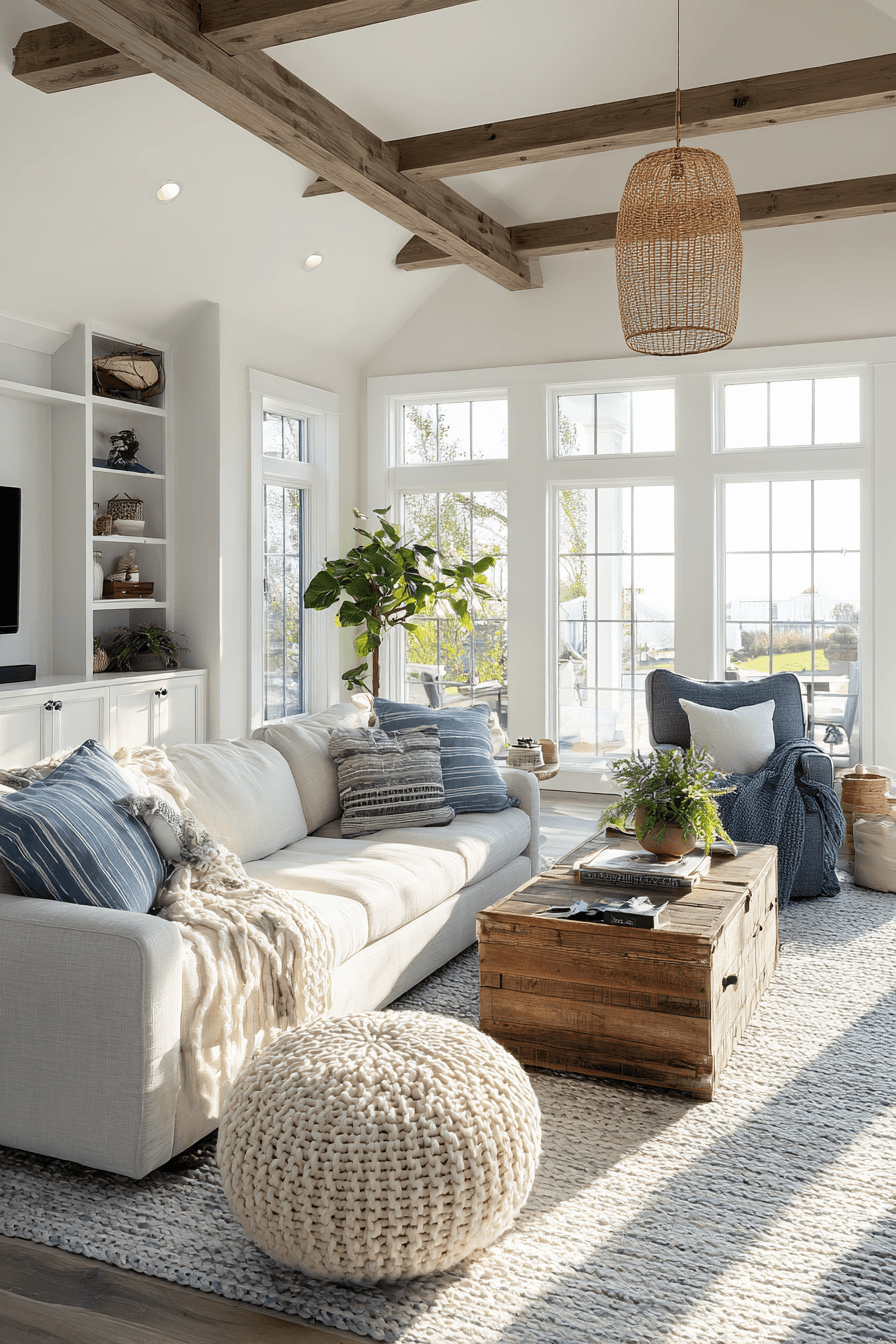 26 Beachy Farmhouse Ideas That Blend Coastal Charm and Rustic Comfort