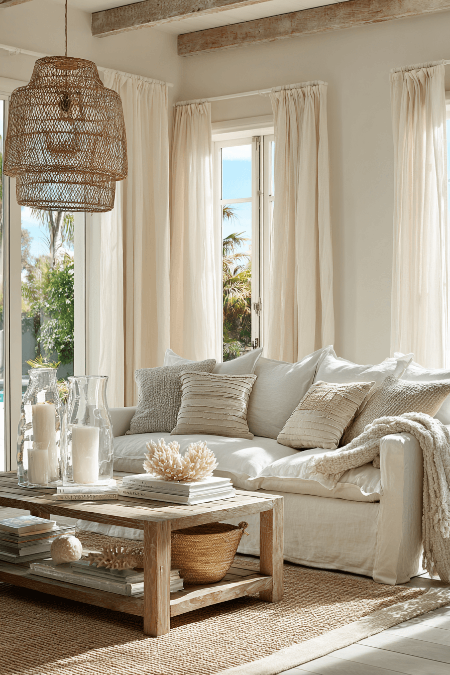 26 Beachy Living Room Ideas for a Relaxed Coastal Vibe