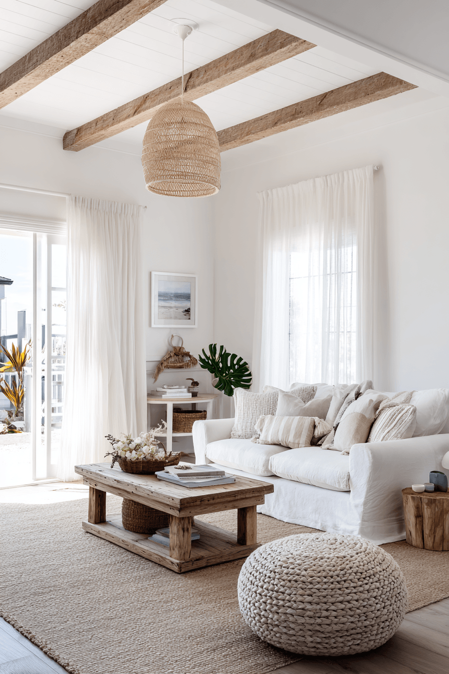 26 Beachy Farmhouse Ideas That Blend Coastal Charm and Rustic Comfort