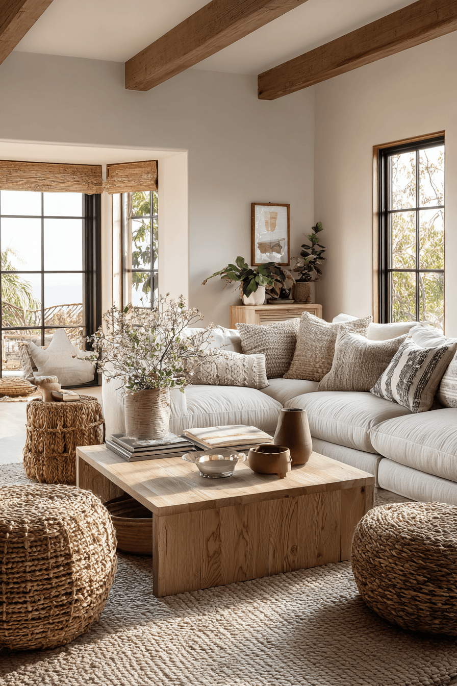 26 Beachy Boho Living Room Ideas for a Casual Coastal Vibe