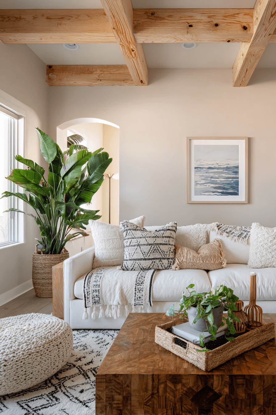 26 Beachy Boho Living Room Ideas for a Casual Coastal Vibe