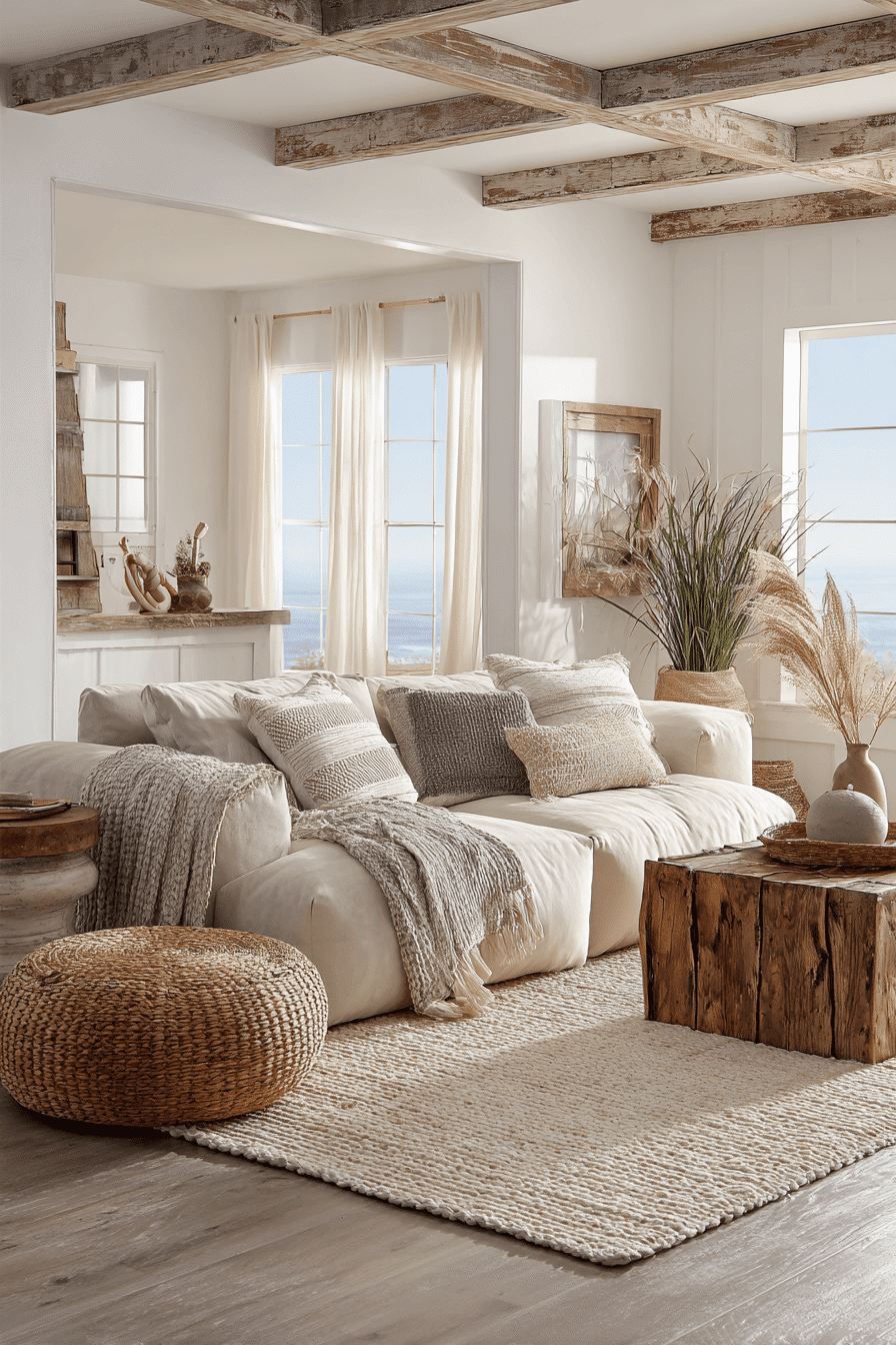 26 Beachy Boho Living Room Ideas for a Casual Coastal Vibe