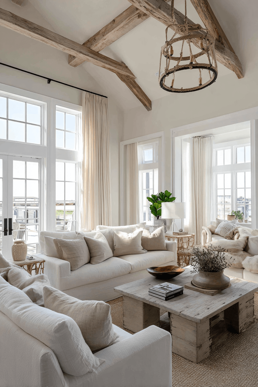 26 Beachy Farmhouse Ideas That Blend Coastal Charm and Rustic Comfort