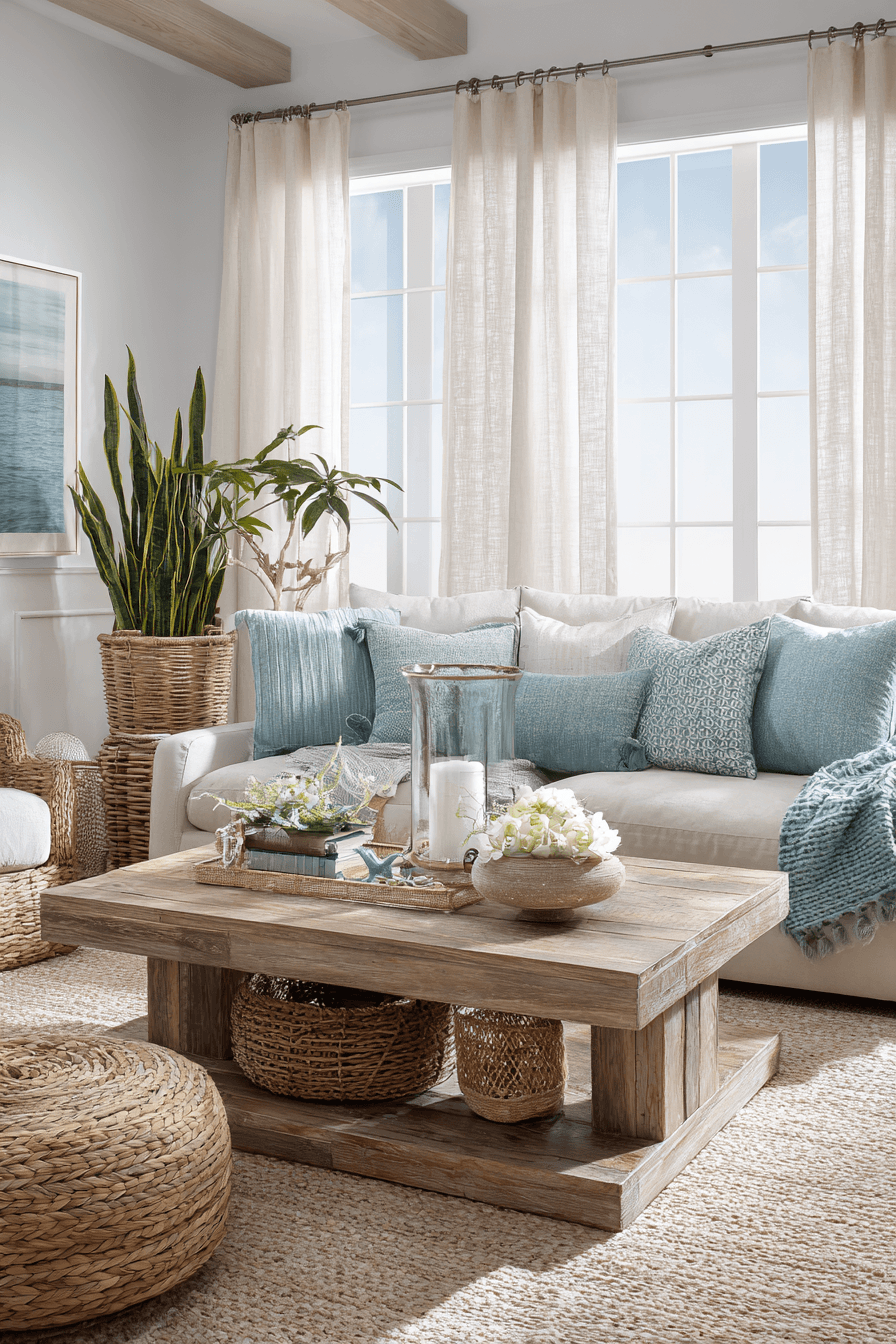 26 Beachy Boho Living Room Ideas for a Casual Coastal Vibe