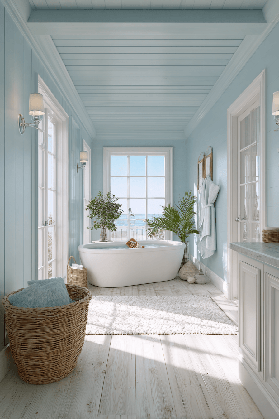 26 Beachy Bathroom Ideas That Create a Spa-Like Coastal Escape