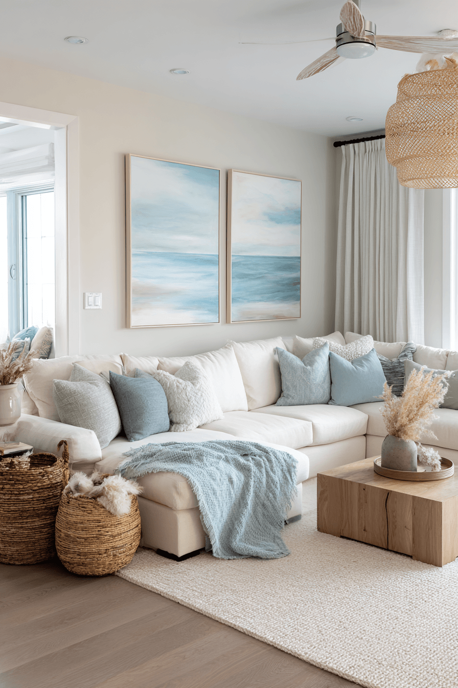 26 Beachy Living Room Ideas for a Relaxed Coastal Vibe