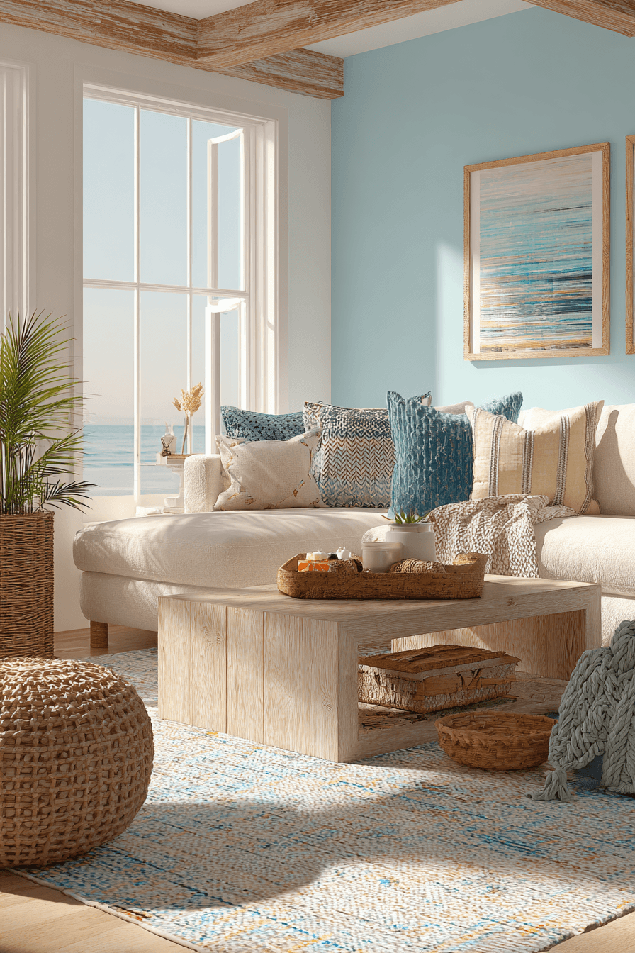 26 Beachy Boho Living Room Ideas for a Casual Coastal Vibe