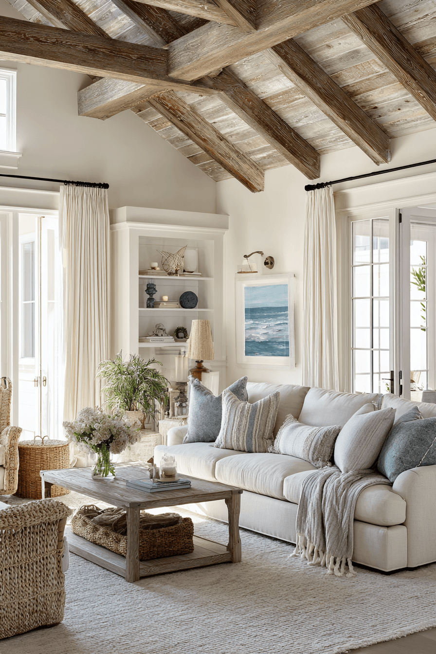 26 Beachy Farmhouse Ideas That Blend Coastal Charm and Rustic Comfort