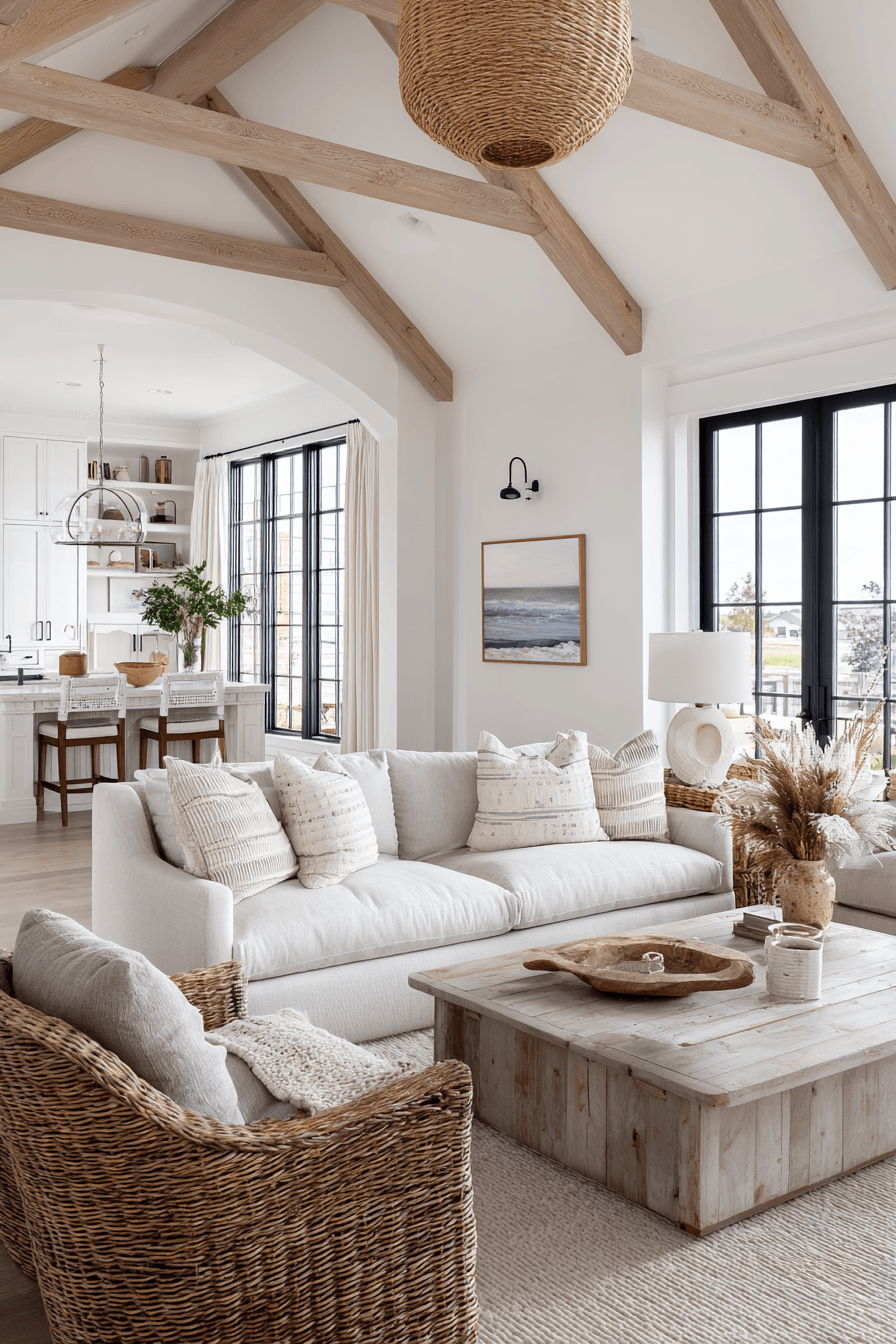 26 Beachy Farmhouse Ideas That Blend Coastal Charm and Rustic Comfort