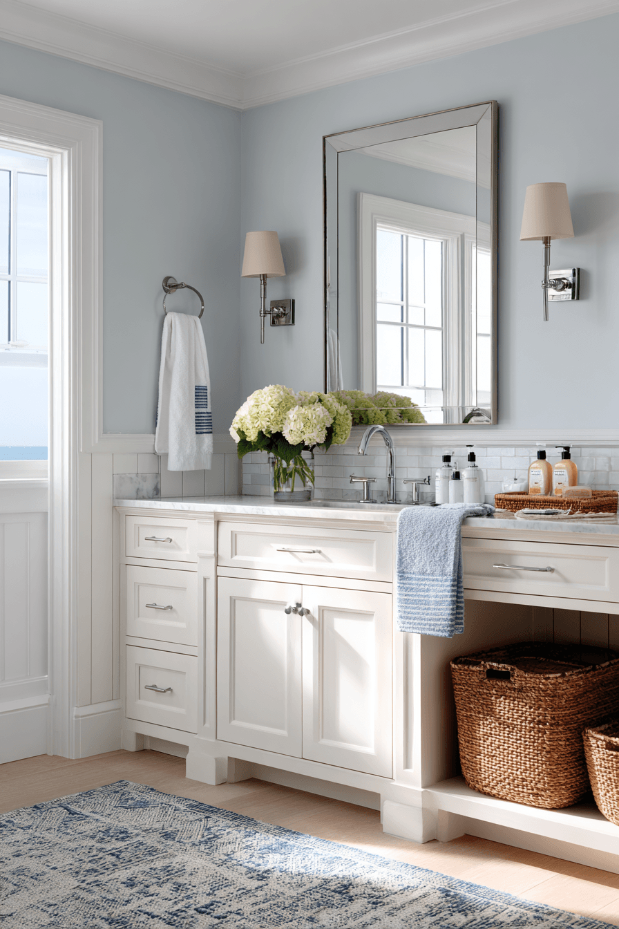 26 Beachy Bathroom Ideas That Create a Spa-Like Coastal Escape