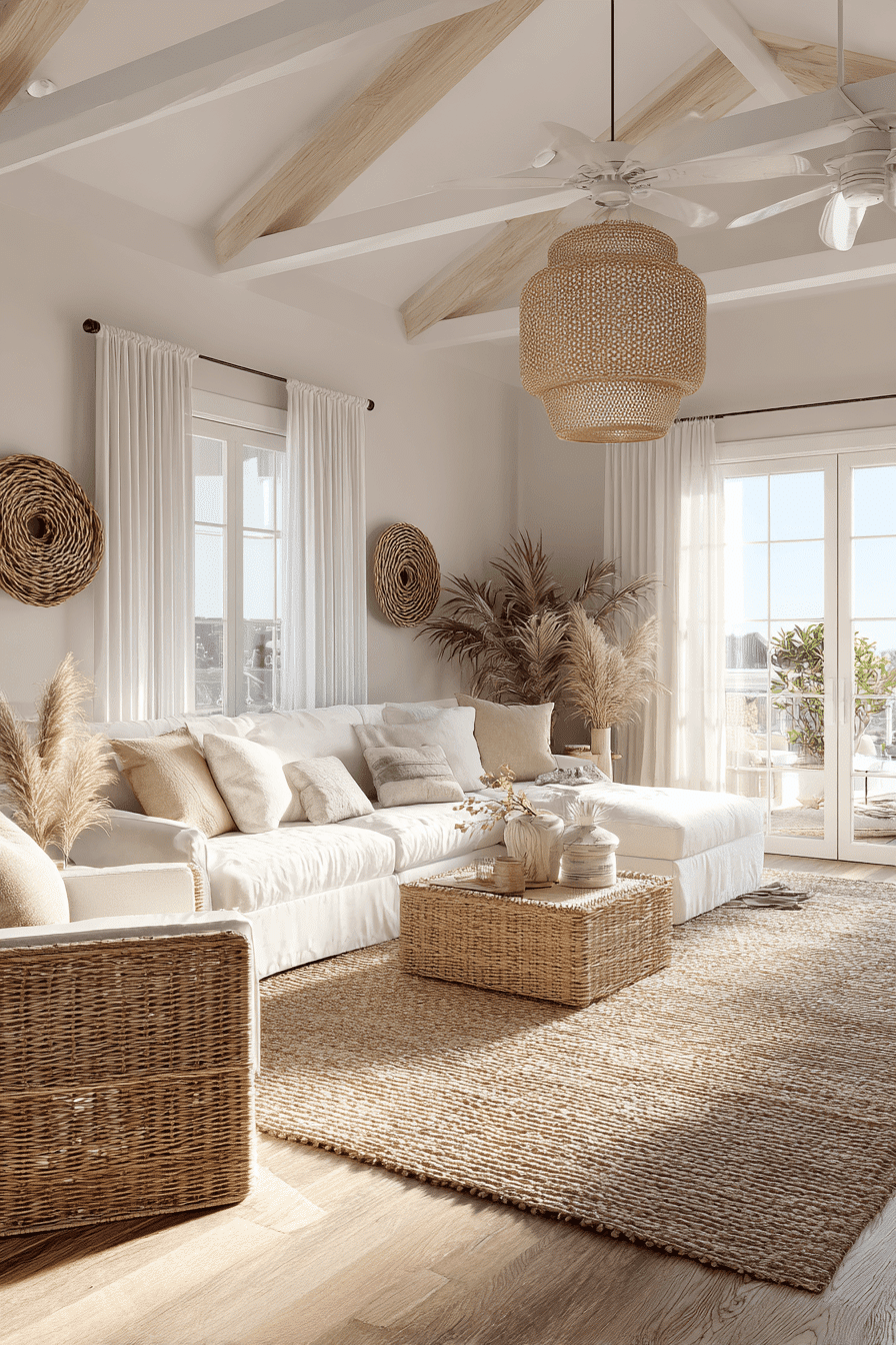 26 Beachy Boho Living Room Ideas for a Casual Coastal Vibe
