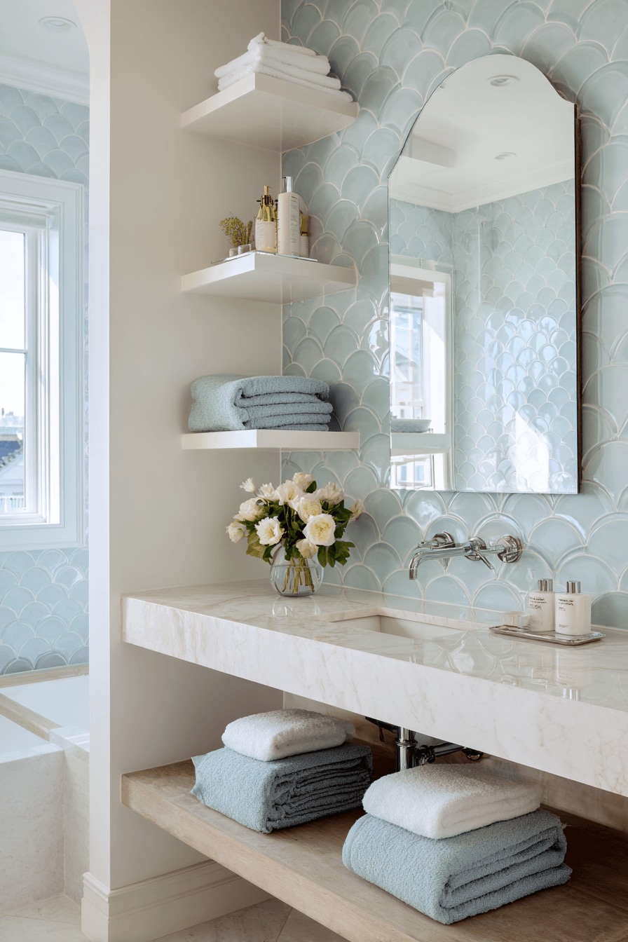 26 Beachy Bathroom Ideas That Create a Spa-Like Coastal Escape