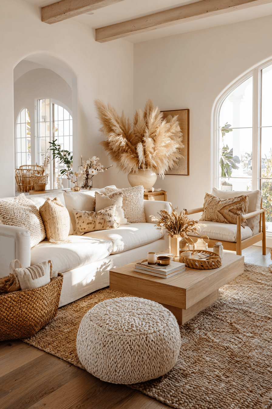 26 Beachy Boho Living Room Ideas for a Casual Coastal Vibe