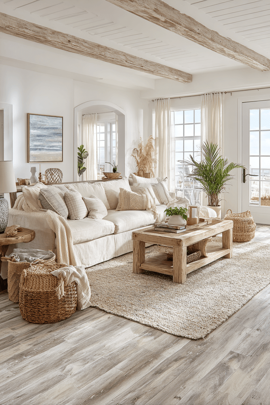 26 Beachy Farmhouse Ideas That Blend Coastal Charm and Rustic Comfort