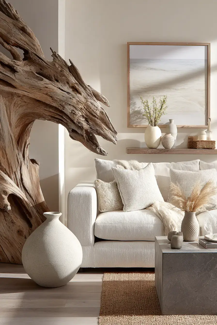 17 Driftwood Decor Ideas That Bring the Shoreline Indoors