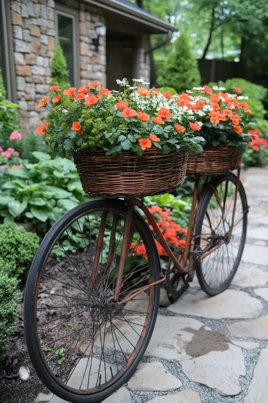 14 Bicycle Yard Decor Ideas That Turn Old Bikes Into Garden Features