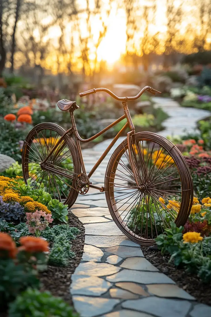 14 Bicycle Yard Decor Ideas That Turn Old Bikes Into Garden Features