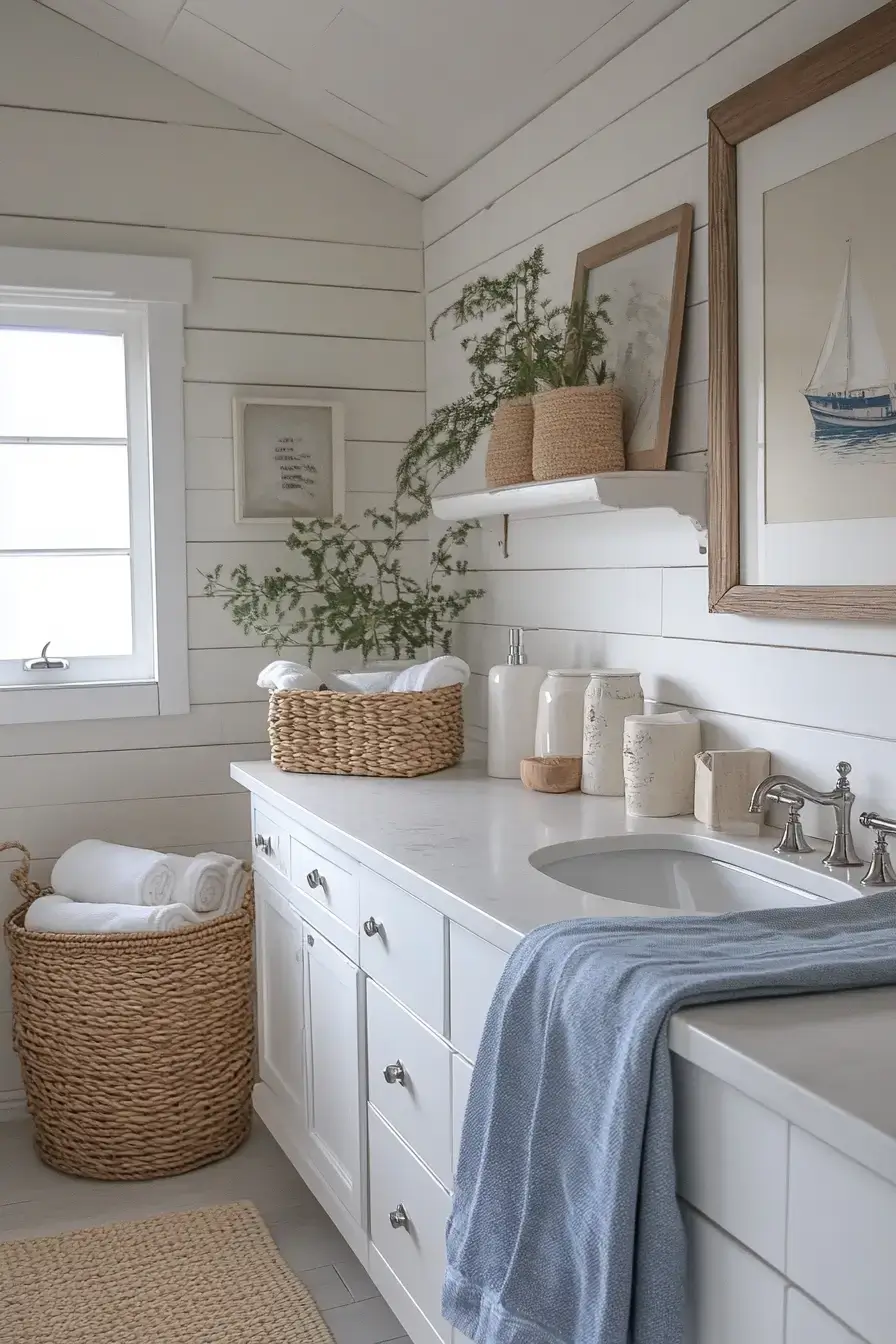 18 Nautical Bathroom Ideas That Bring the Harbor Home