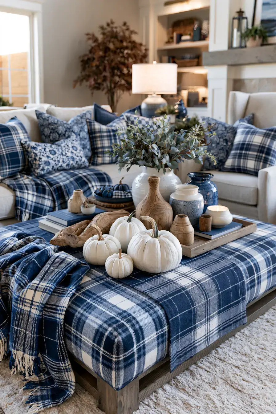 27 Blue and White Fall Decor Ideas That Make the Season Feel Fresh