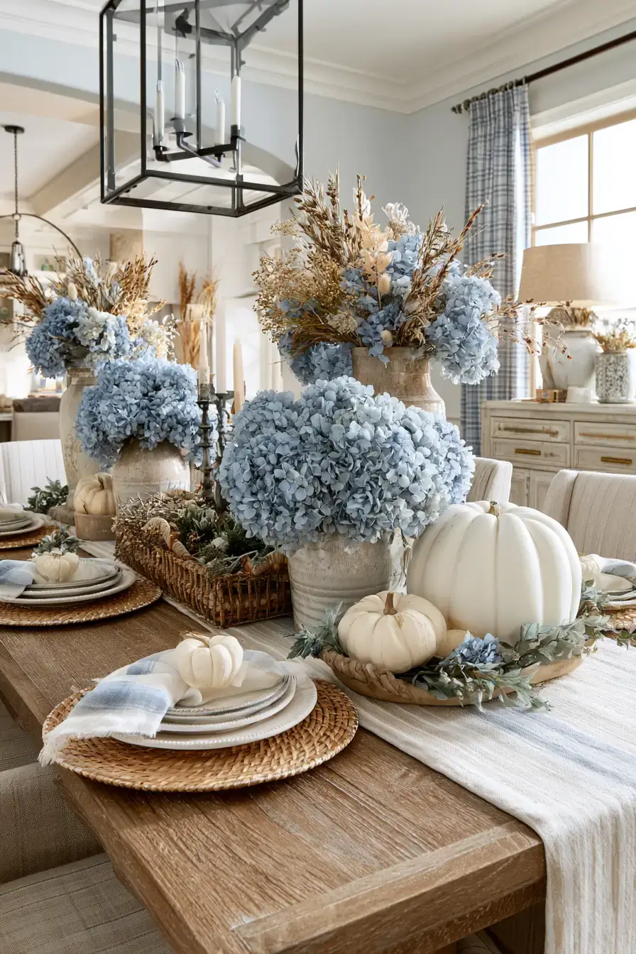 27 Blue and White Fall Decor Ideas That Make the Season Feel Fresh
