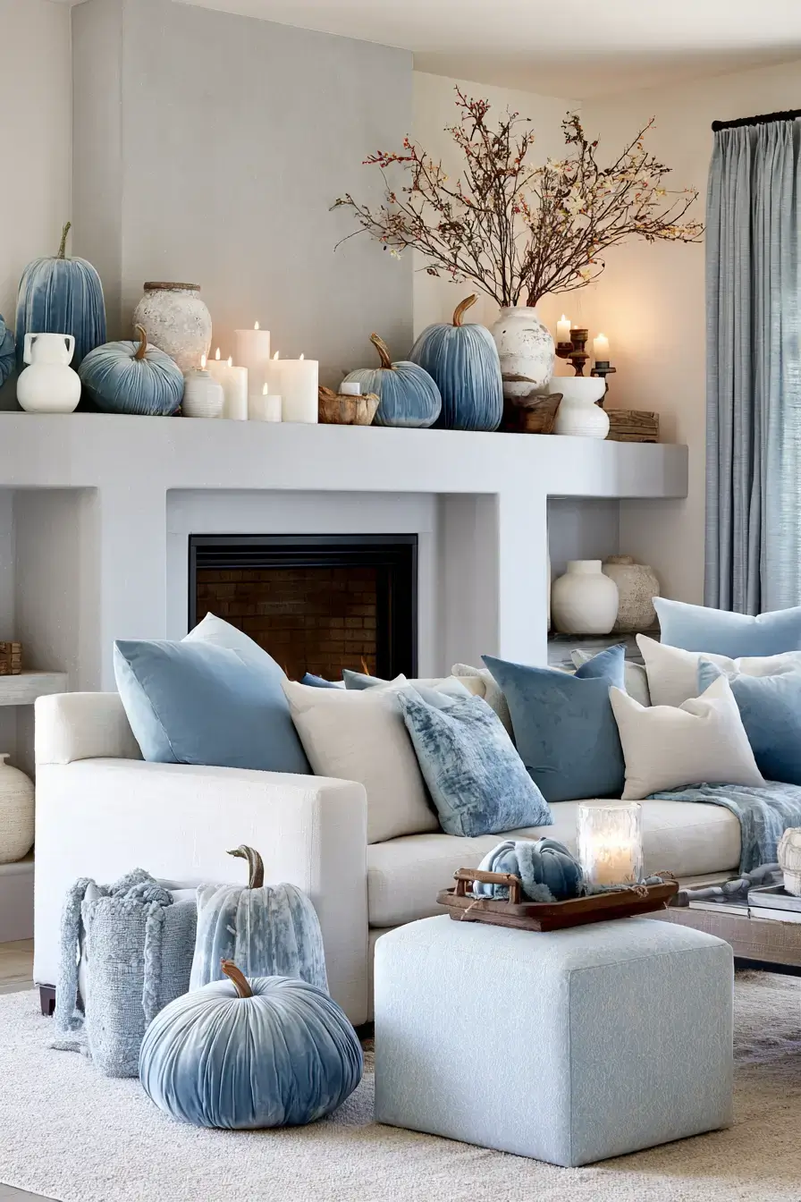 27 Blue and White Fall Decor Ideas That Make the Season Feel Fresh