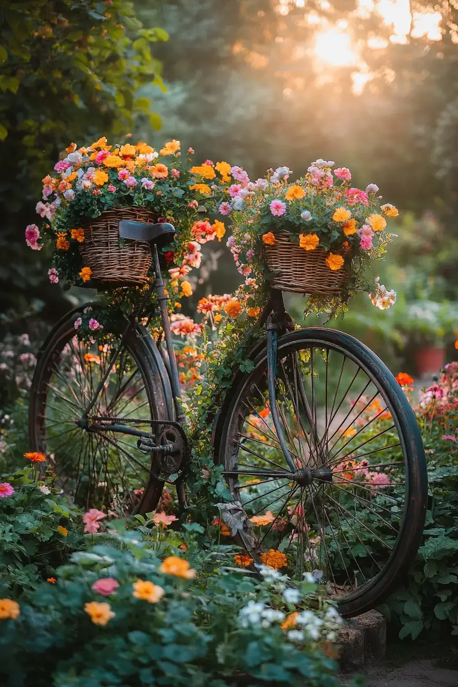 14 Bicycle Yard Decor Ideas That Turn Old Bikes Into Garden Features