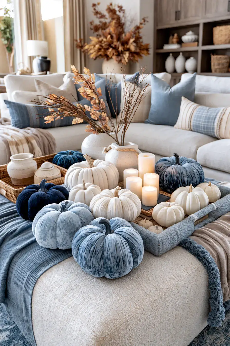 27 Blue and White Fall Decor Ideas That Make the Season Feel Fresh