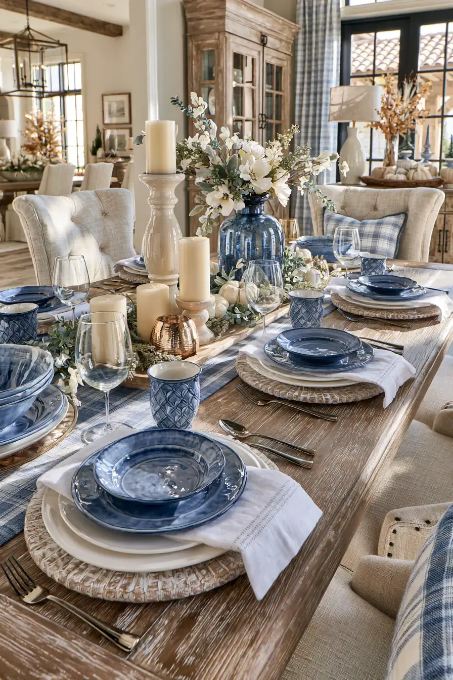 27 Blue and White Fall Decor Ideas That Make the Season Feel Fresh
