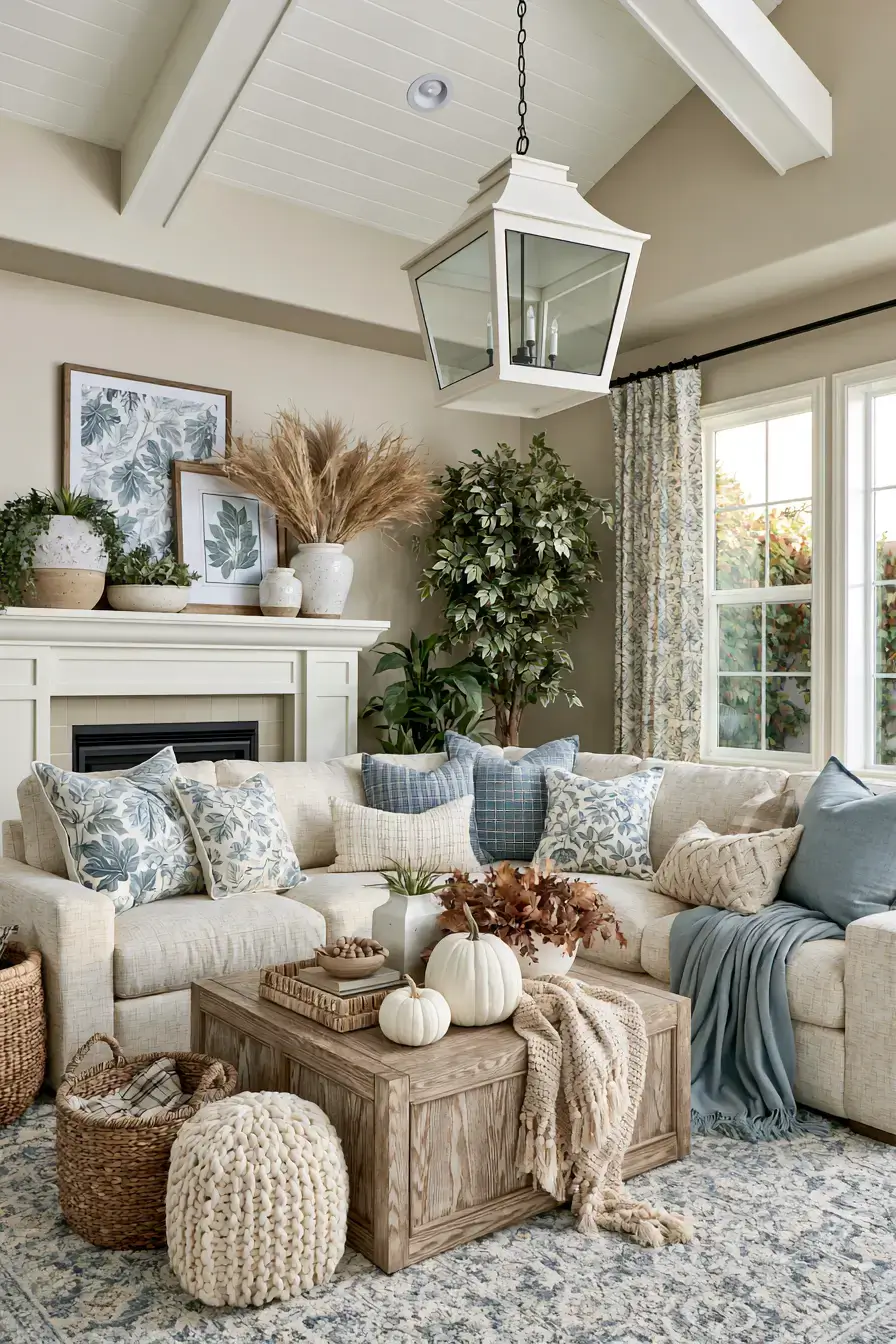 27 Blue and White Fall Decor Ideas That Make the Season Feel Fresh