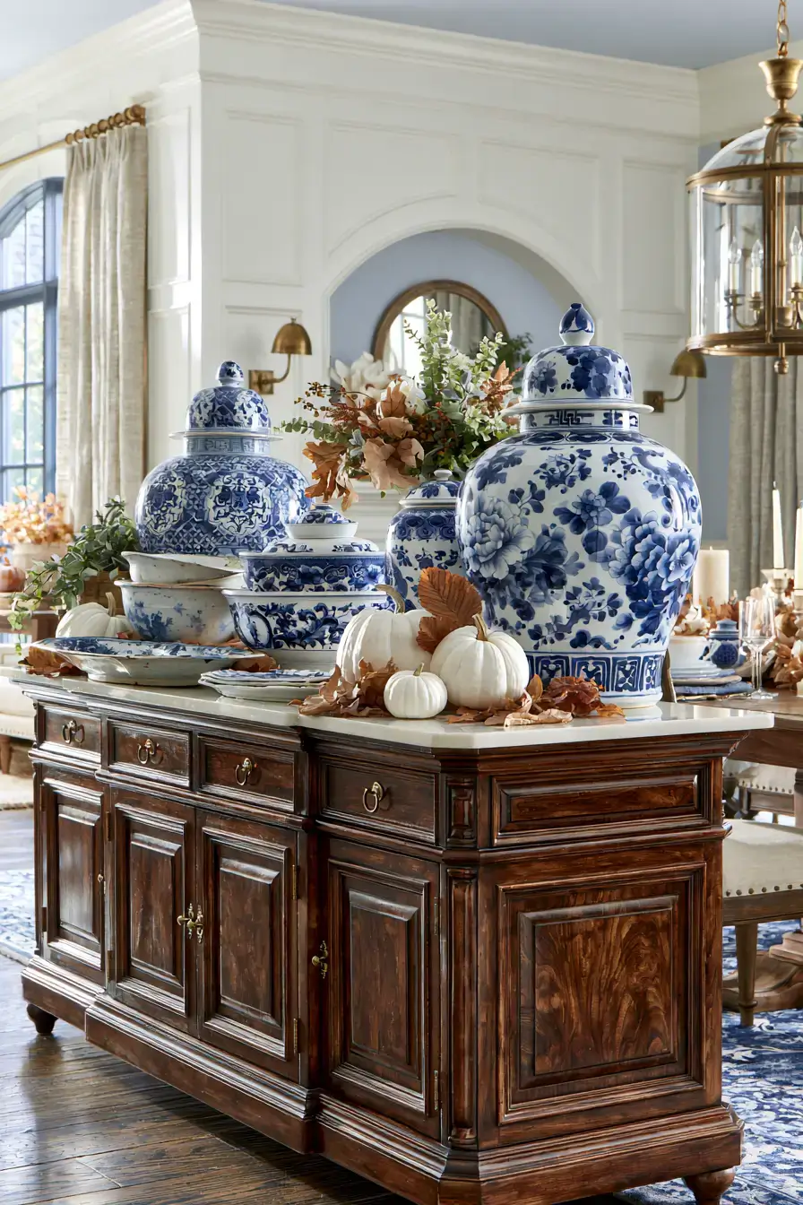 27 Blue and White Fall Decor Ideas That Make the Season Feel Fresh