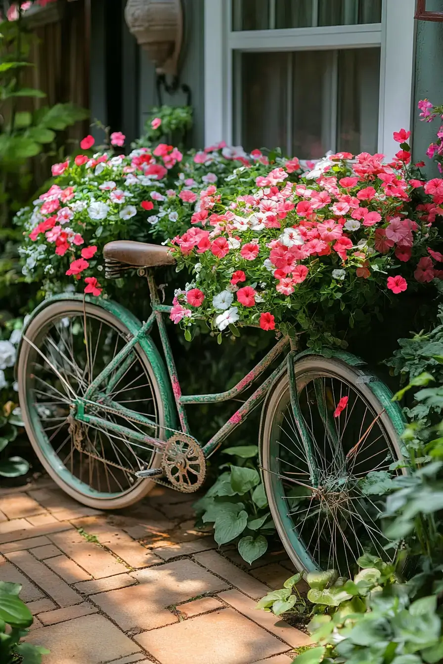 14 Bicycle Yard Decor Ideas That Turn Old Bikes Into Garden Features