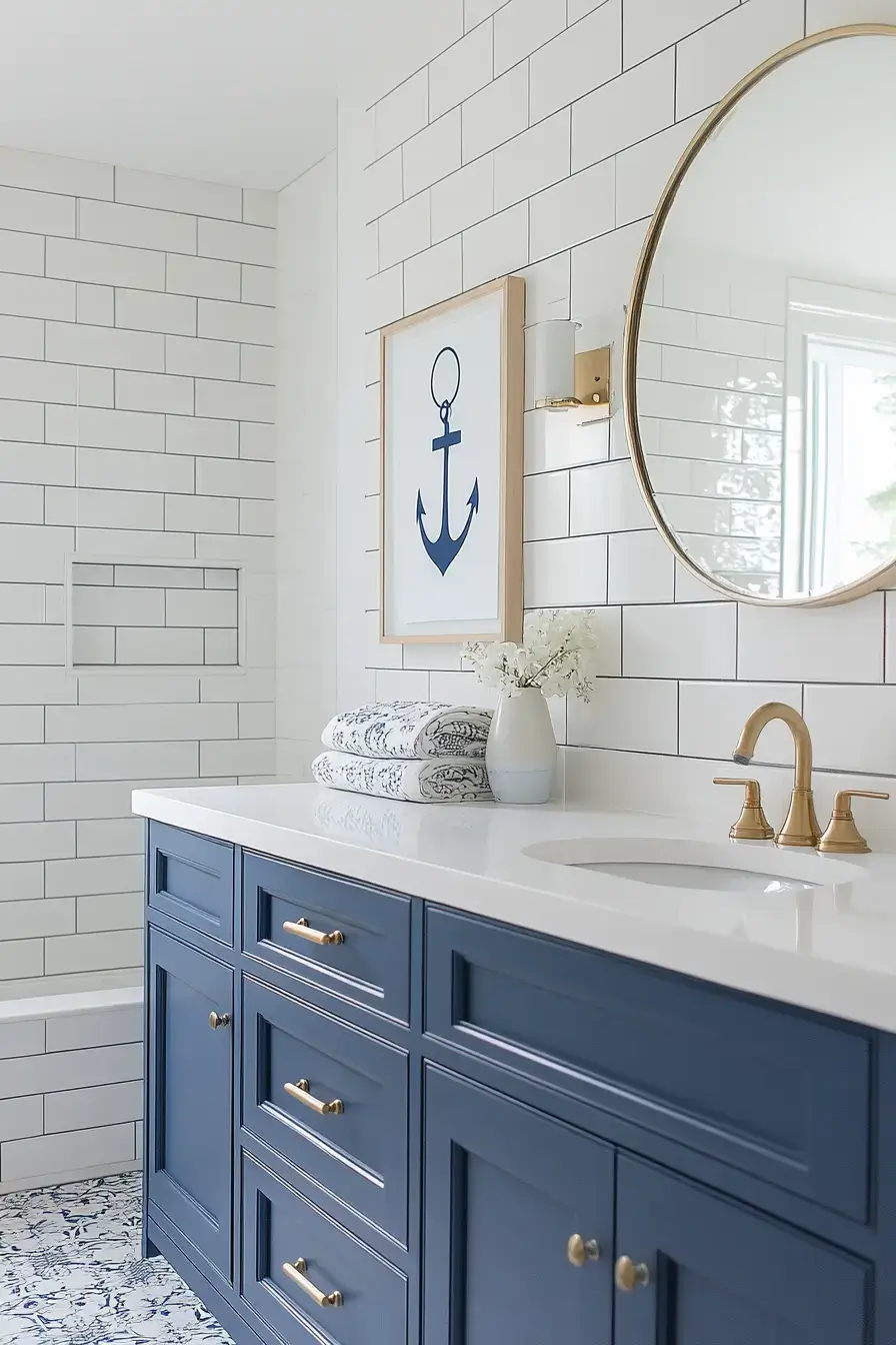 18 Nautical Bathroom Ideas That Bring the Harbor Home