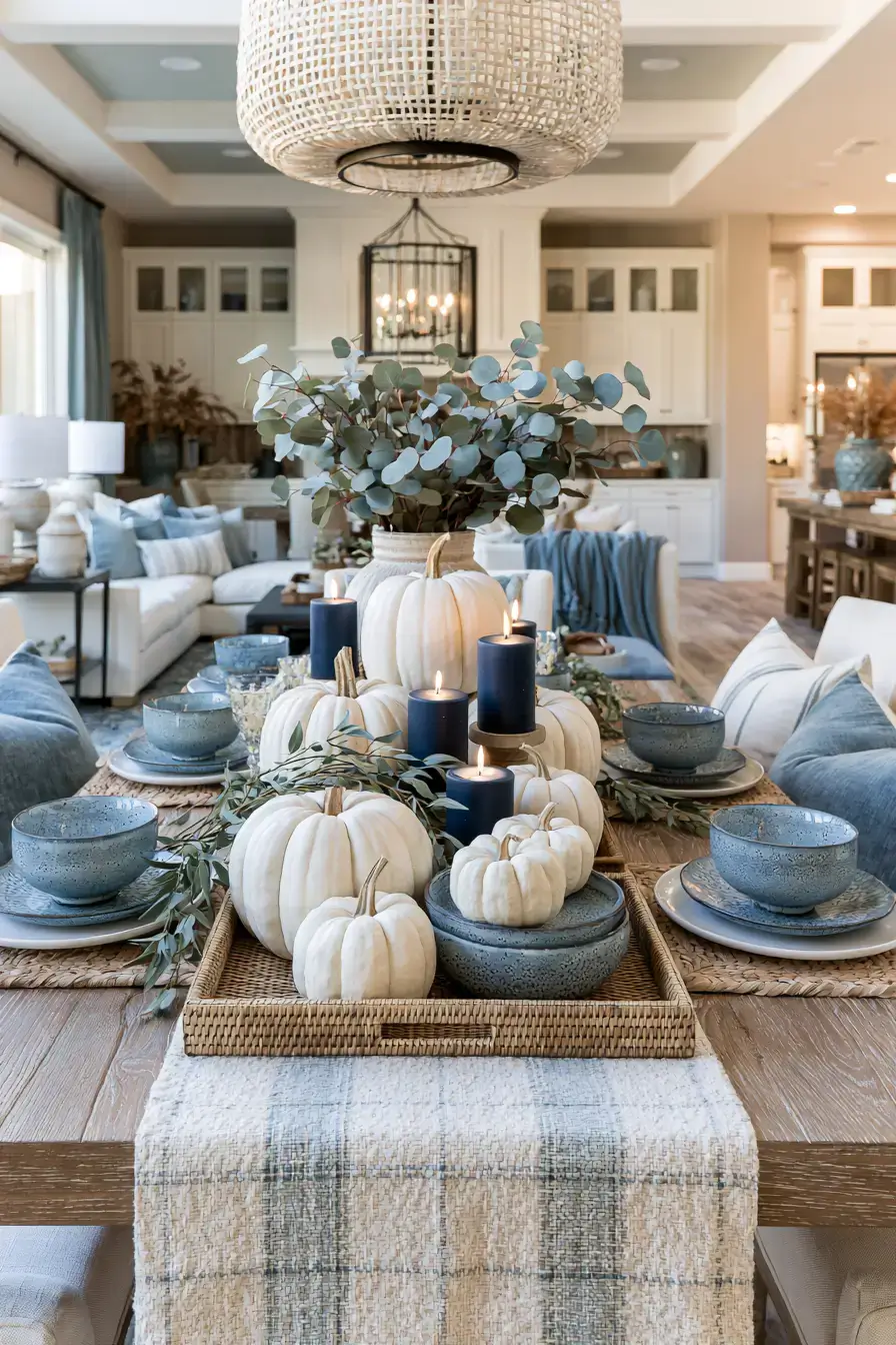 27 Blue and White Fall Decor Ideas That Make the Season Feel Fresh