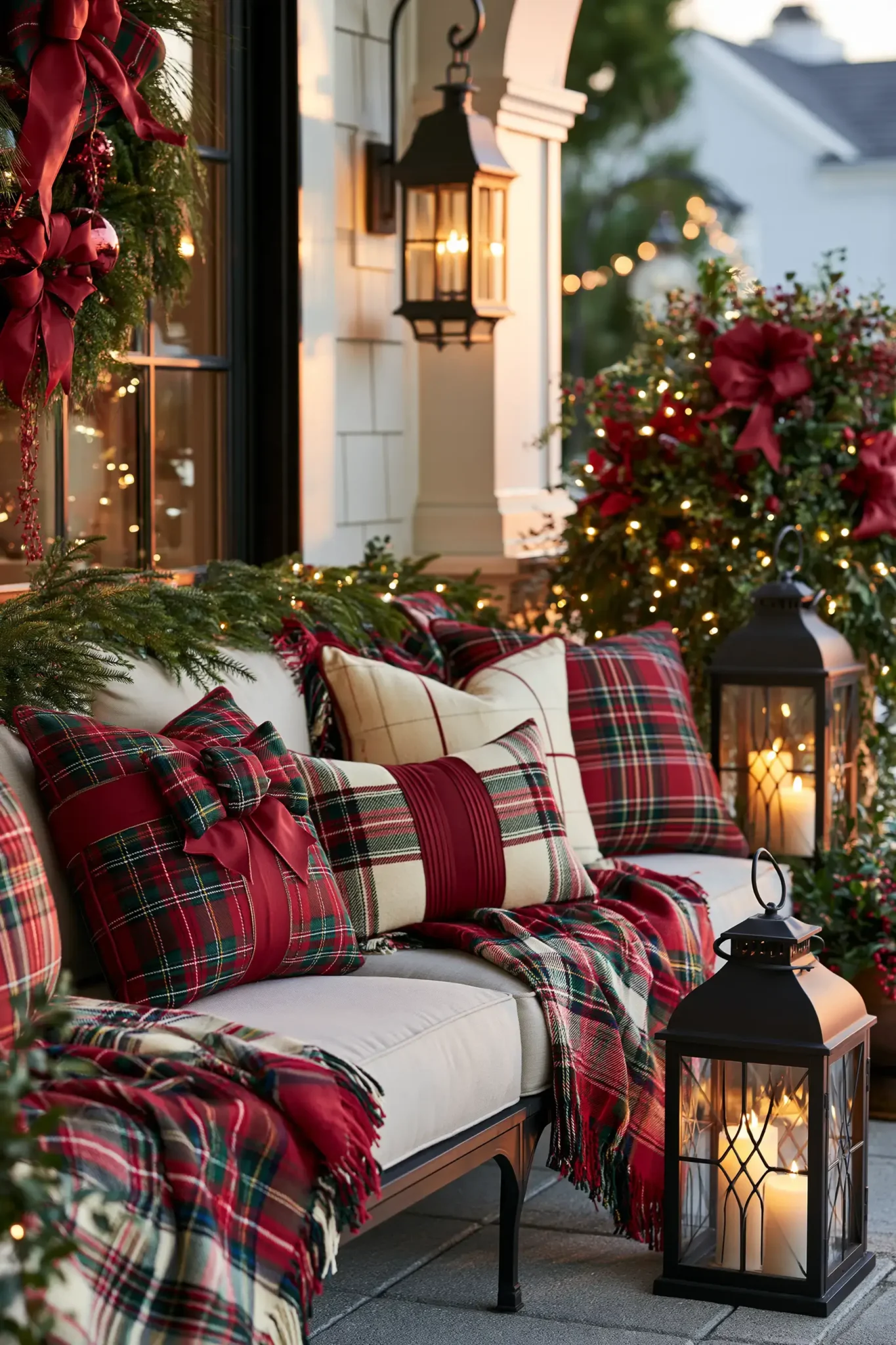22 Christmas Porch Decor Ideas for a Warm, Lit Welcome