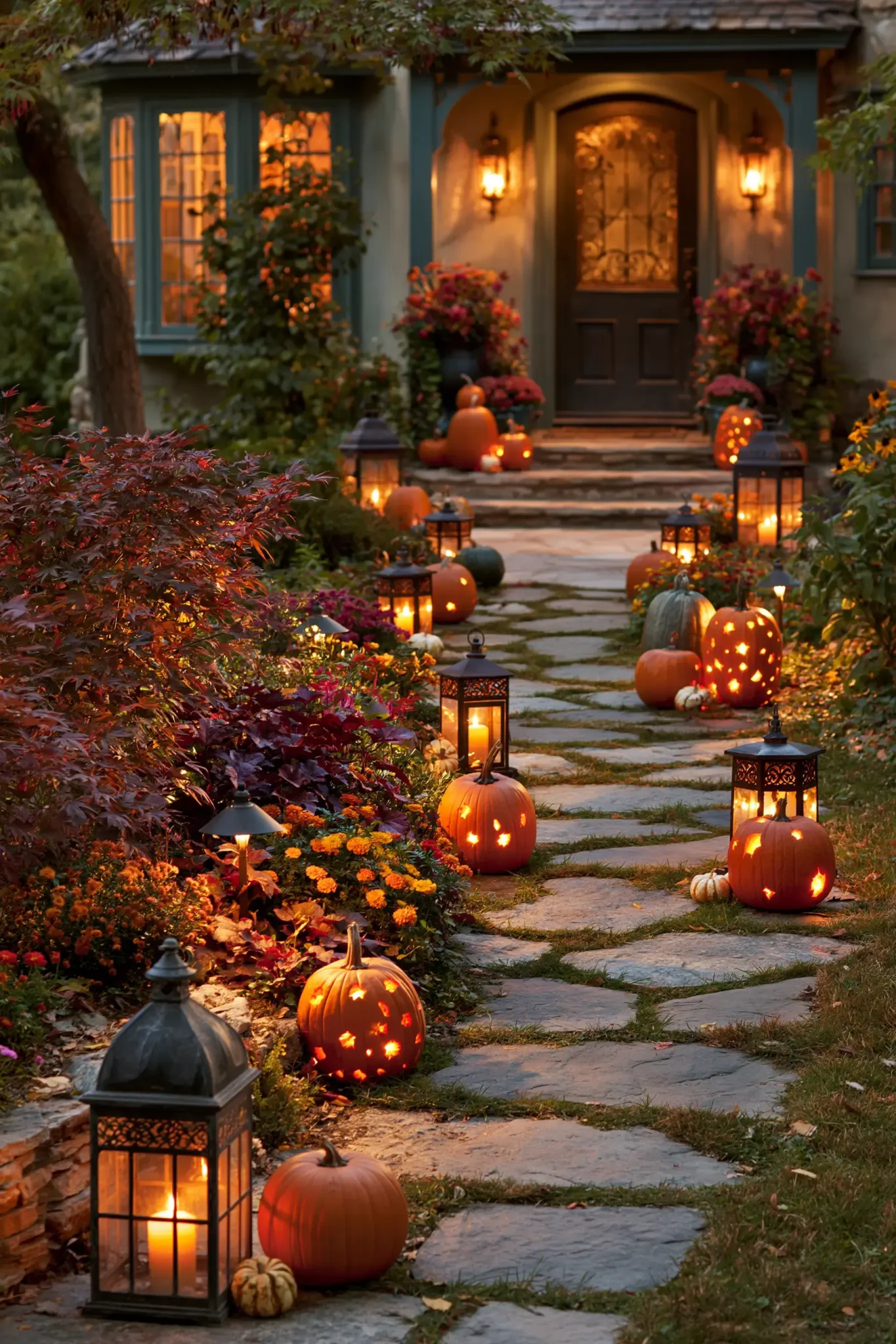 20 Outdoor Halloween Decor Ideas for a Front Yard That Feels Festive, Not Frightening
