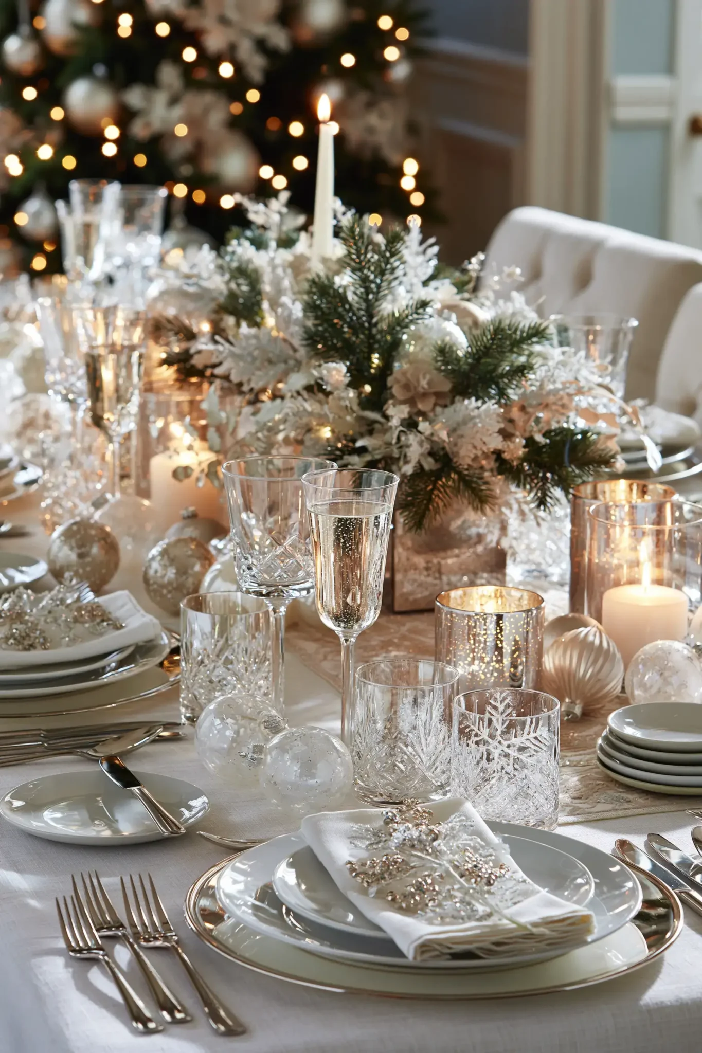 24 White Christmas Decor Ideas for a Quiet, Snowy Feel Inside