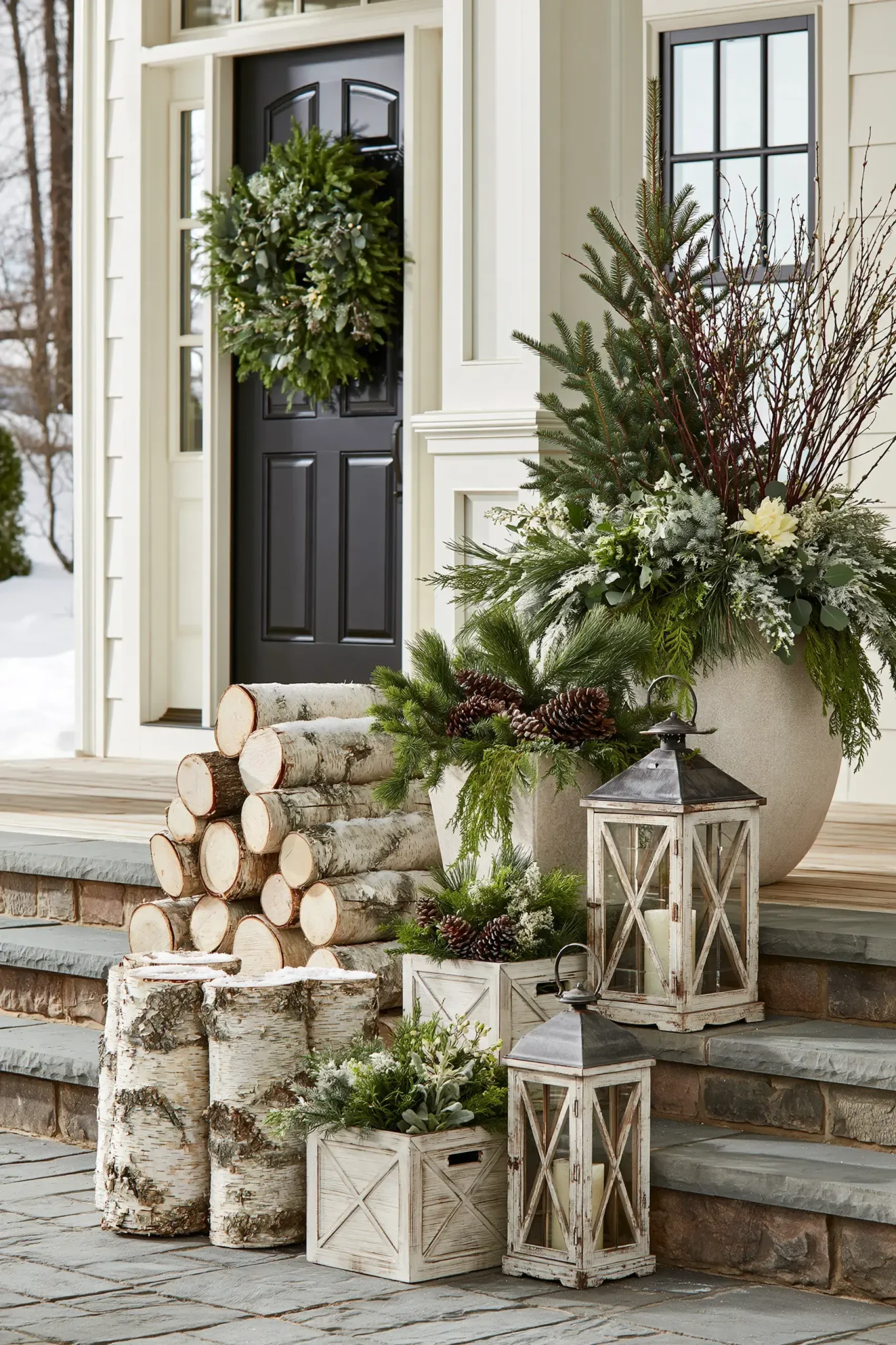 22 Christmas Porch Decor Ideas for a Warm, Lit Welcome