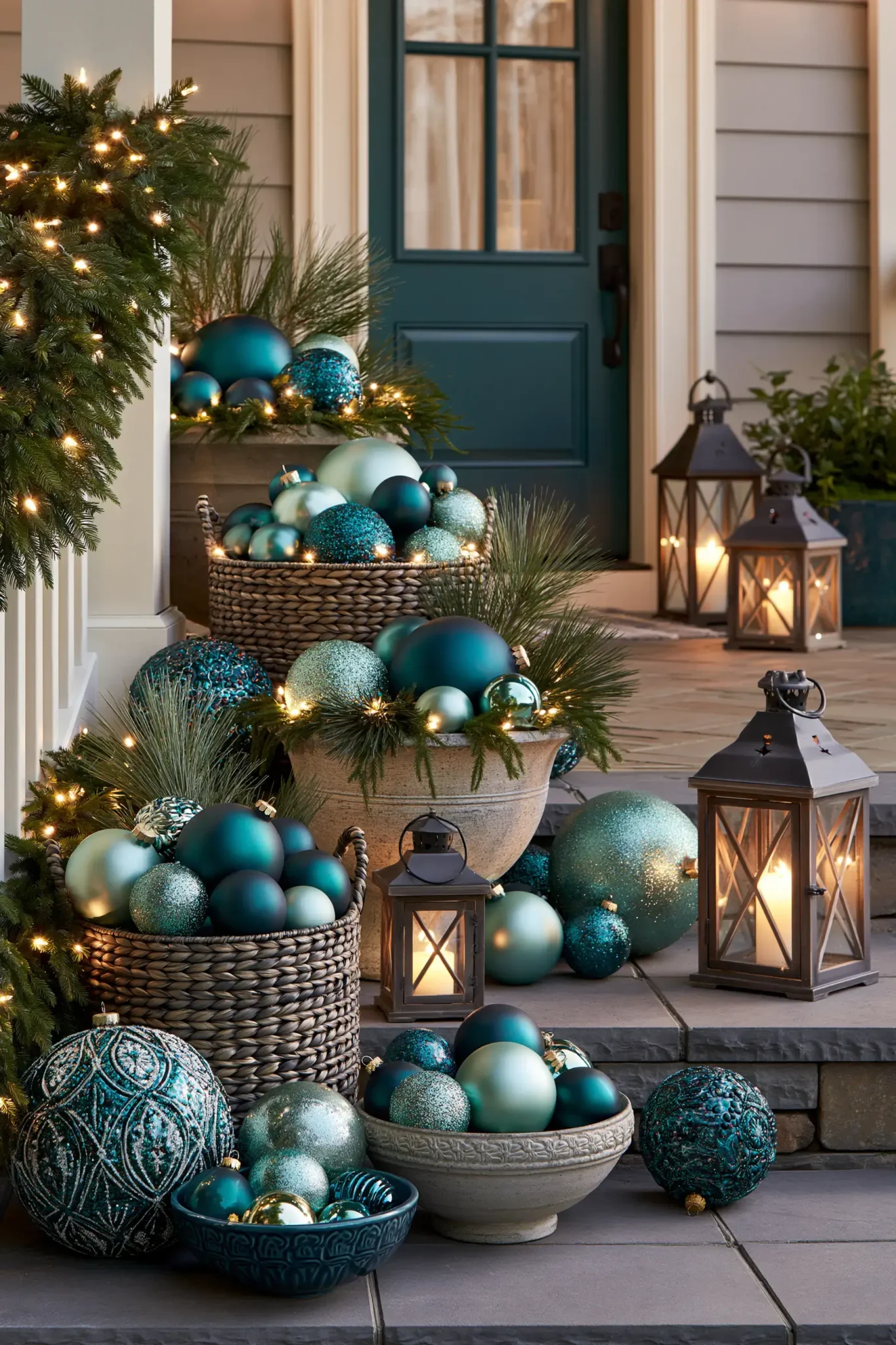 22 Christmas Porch Decor Ideas for a Warm, Lit Welcome