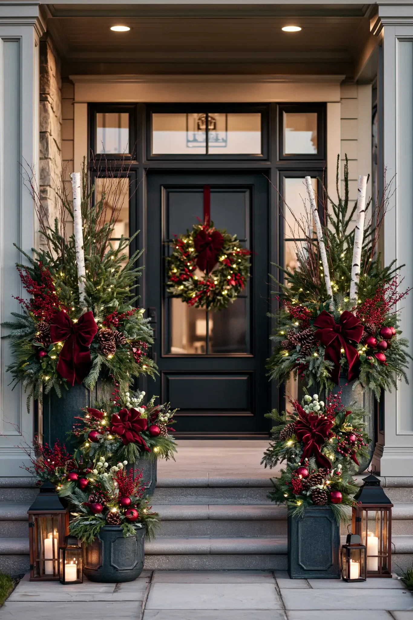 22 Christmas Porch Decor Ideas for a Warm, Lit Welcome