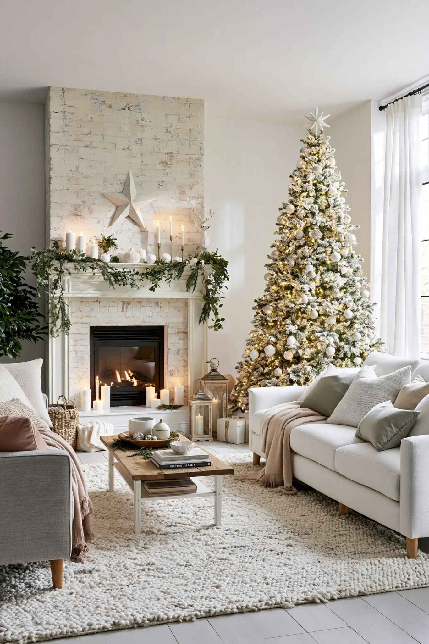 24 White Christmas Decor Ideas for a Quiet, Snowy Feel Inside